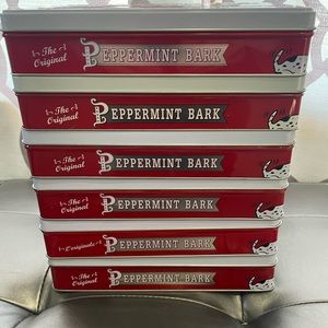Williams Sonoma the original peppermint bark tins-Empty tins-6